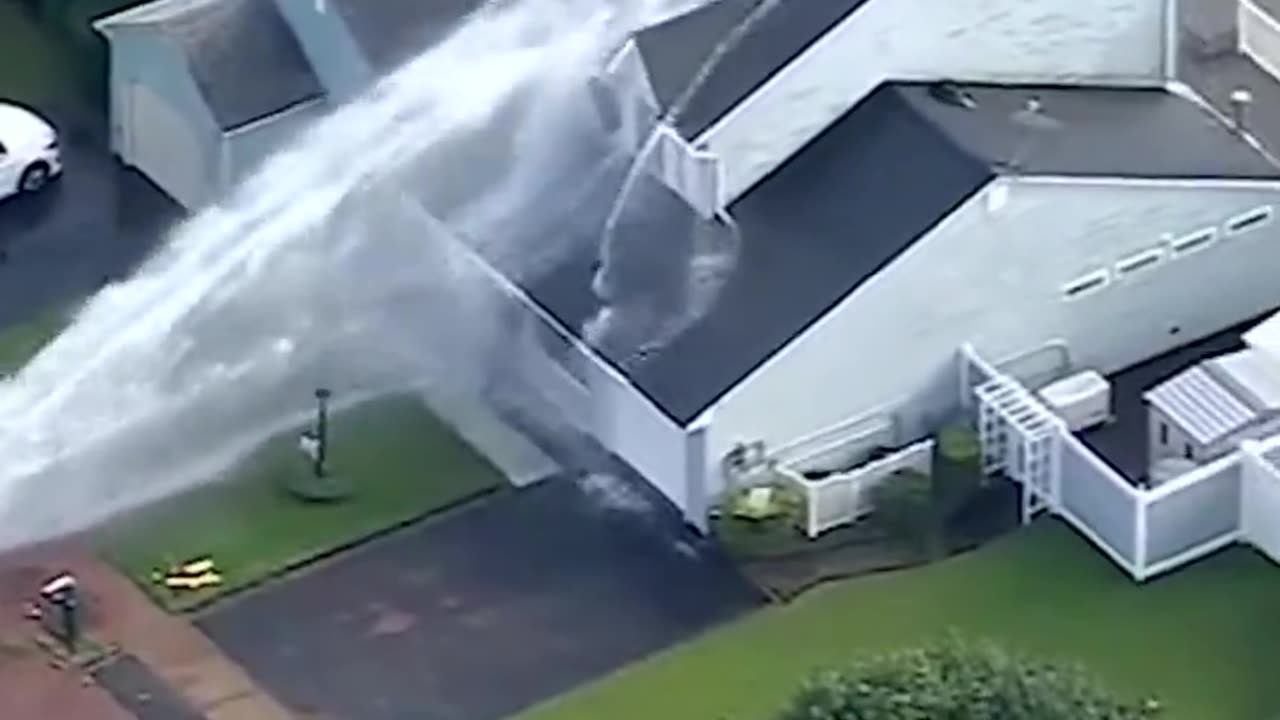 Broken Water Main Douses House