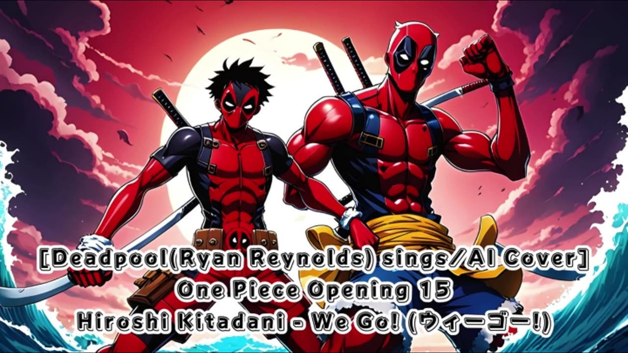 [Deadpool(Ryan Reynolds) /AI Cover] One Piece Opening 15 Hiroshi Kitadani - We Go!