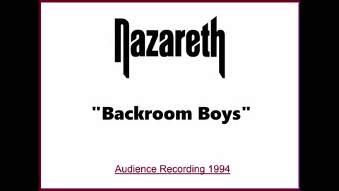 Nazareth - Backroom Boys (Live in Cumbernauld, Scotland 1994) Audience