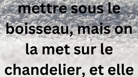 "Lumière du Monde : Brillez Devant les Hommes" Matthieu 5:15-16.