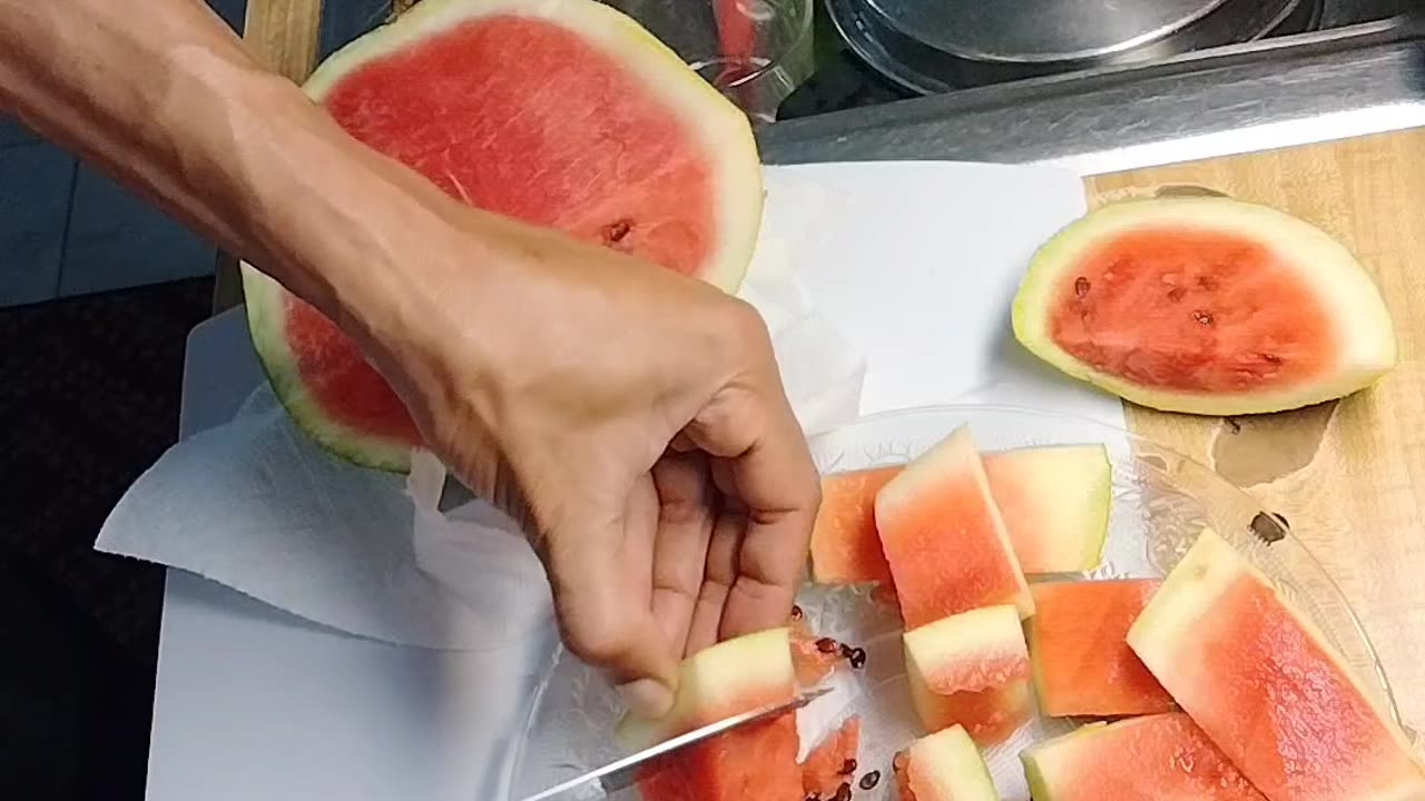 Home Grown Watermelon Feast Mukbang