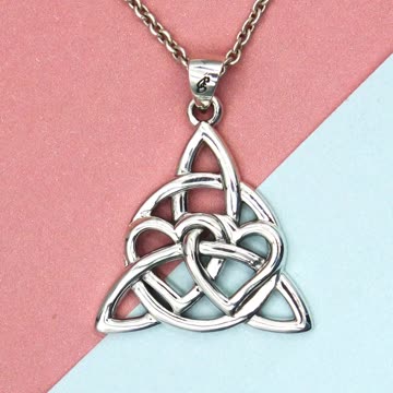 Magical Double Hearts Celtic Pendant