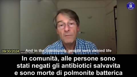 【IT】Ex vicepresidente di Pfizer: bugie sulla pandemia per promuovere vaccini tossici.