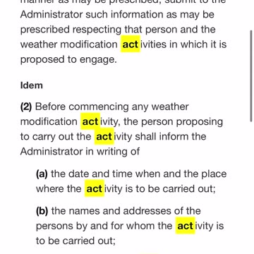 Canadian Weather Modification Information Act
