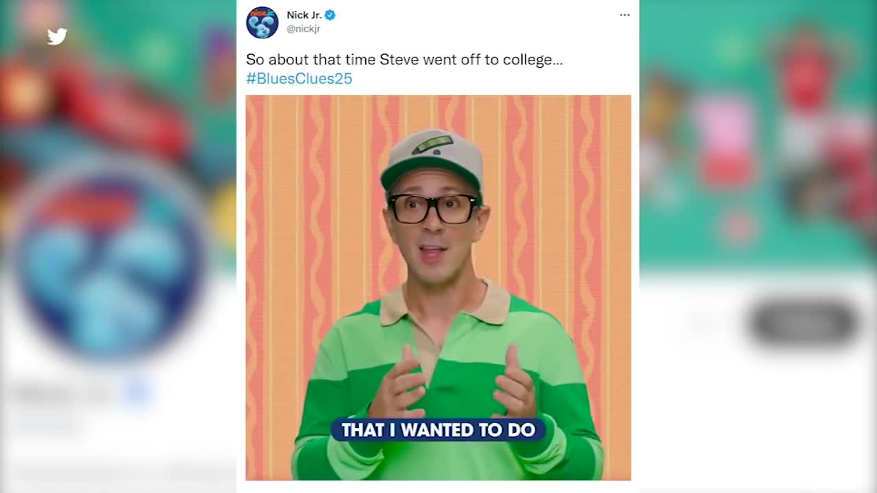 Steve from 'Blue's Clues' delivers a heartwarming message on Twitter - FULL VIDEO