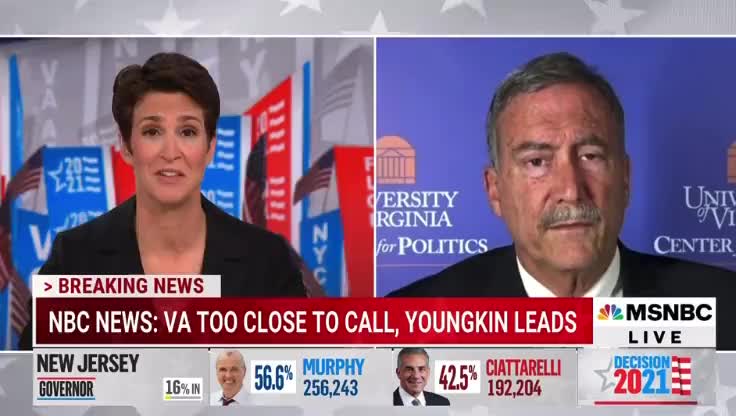 UVA's Larry Sabato on MSNBC: Va election "It's a bloodbath"