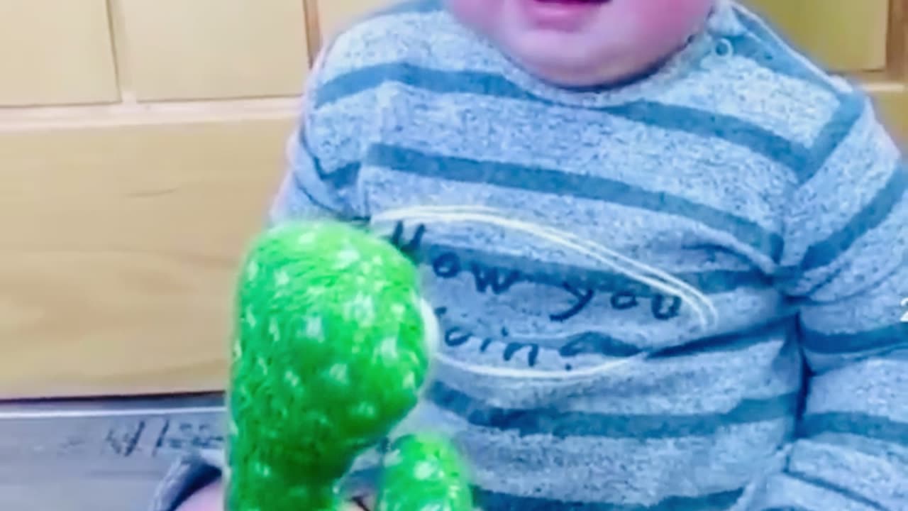 Cute Babies Playing with Dancing Cactus (Hilarious)Cute Baby Funny Videos