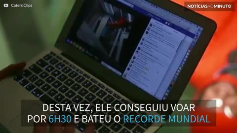 Atleta bate recorde mundial ao voar com wingsuit durante 6 horas e meia