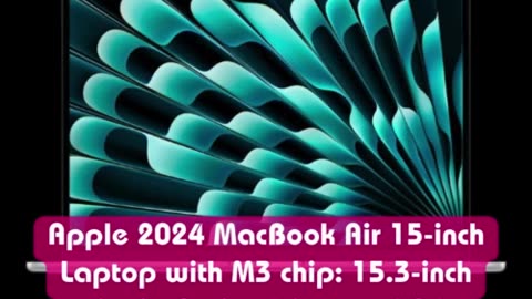 Apple 2024 MacBook Air 15-inch Laptop with M3 chip: 15.3-inch Liquid Retina Display, 8GB, 256GB SSD