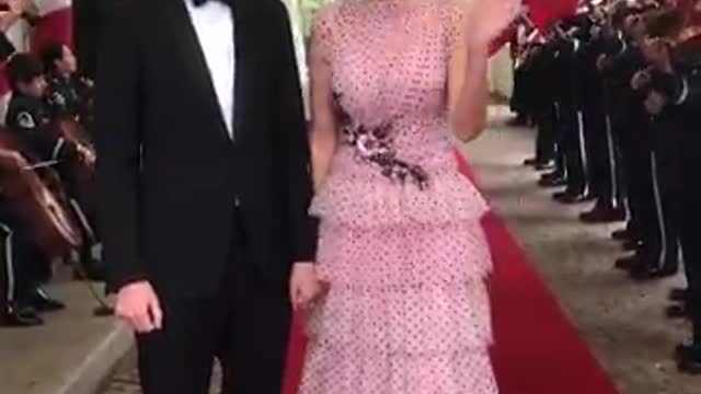 Ivanka Trump and Jared Kushner arriving at State Dinner for French President Macron