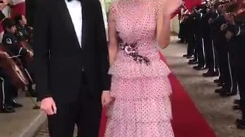 Ivanka Trump and Jared Kushner arriving at State Dinner for French President Macron