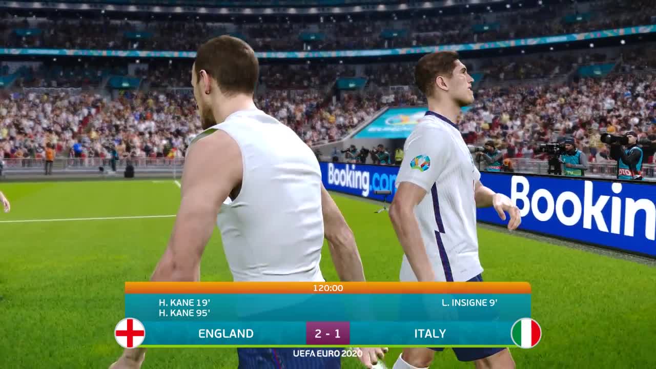 ENGLAND vs ITALY - Final EURO 2020 - Full Match - All Goals HD - PES 2021