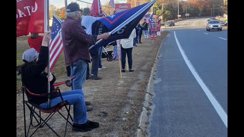 Trump Sign Wave 10/23/24.. Rindge New Hampshire