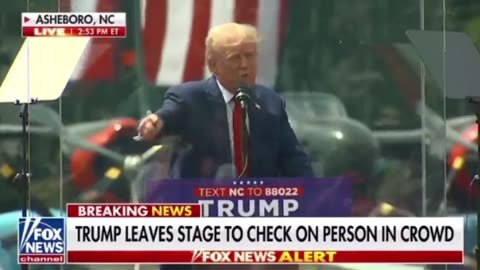 President Trump gave her a hug as EMTs brought her out