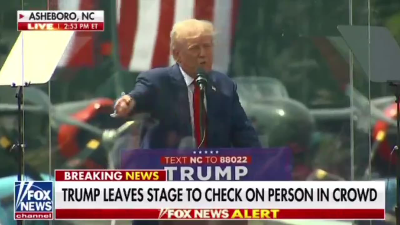 President Trump gave her a hug as EMTs brought her out