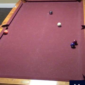 3 BANKS ON THE 8 BALL INTO THE SIDE POCKET!