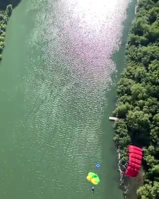 Jumping overt the river