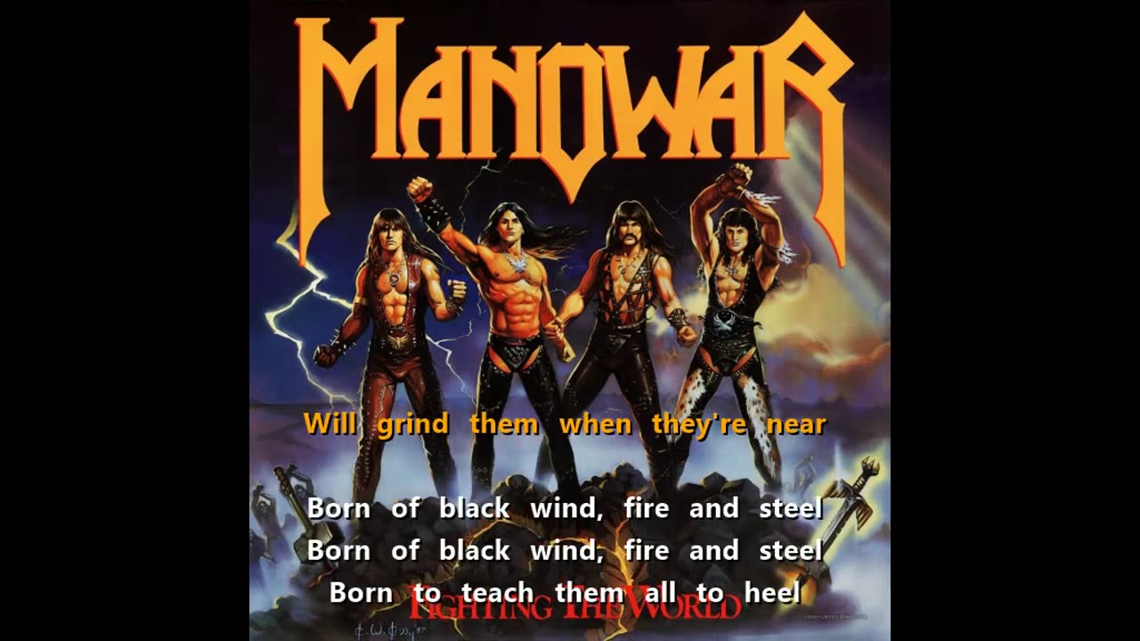 Manowar - Holy War Master of Revenge Black Wind Fire and Steel {epic war karaoke}