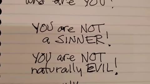 WHO ARE YOU...ARE YOU A SINNER?