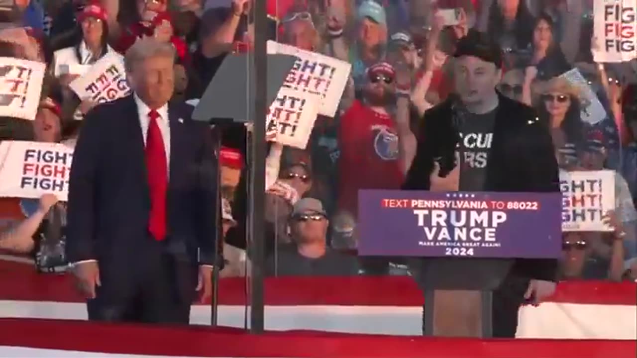 I Am Dark MAGA says Elon Musk on Stage with Donald Trump for his Rally in Butler