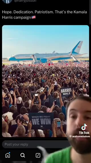 Harris using CGI to fake her crowd....