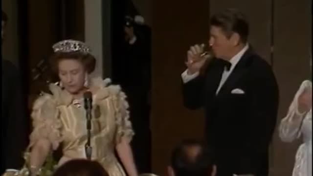 Ronald Reagan Honors Queen Elizabeth II, 1983