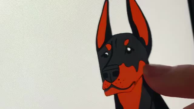 Draw my comic. Doberman and his ears