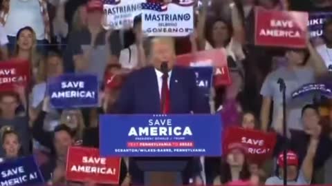 President Trump, Pennsylvania Speech, His 2 minute exit 9/3/22