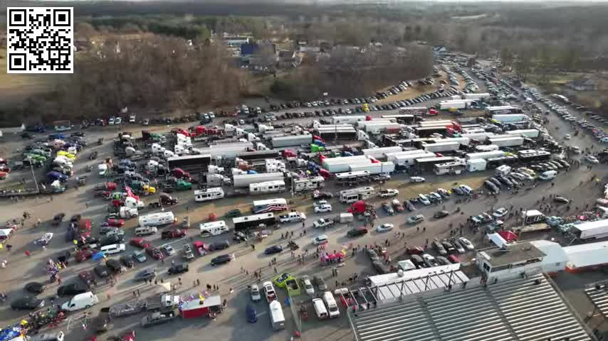 The Peoples Convoy Drone Footage (Hagerstown Speedway) 3/7/2022