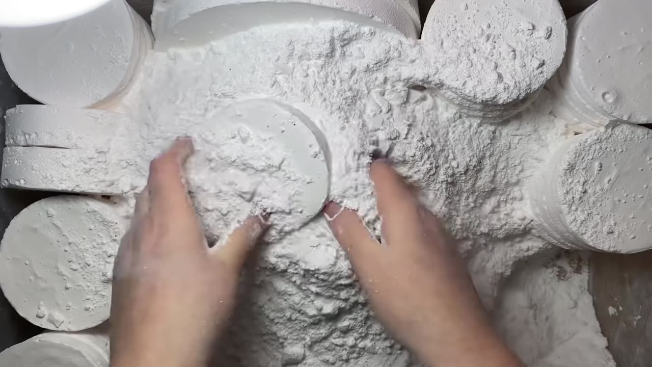 100 Crispy Crunchy Gym Chalk Circles Oddly Satisfying ASMR