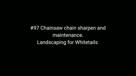 #97 Chainsaw sharpen. Keep sharp.