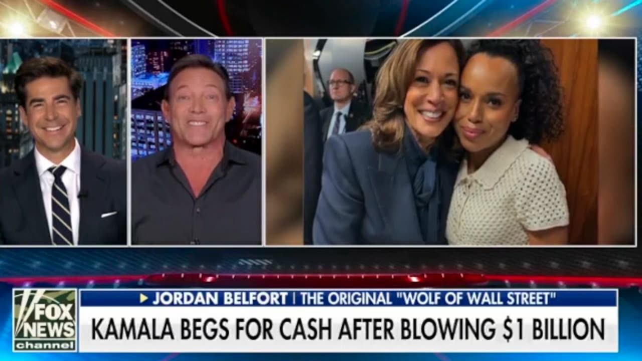 Jesse Watters (X) With The Real Wolf of Wall Street Comparing Kamala Kampaign to a Ponzi Scheme