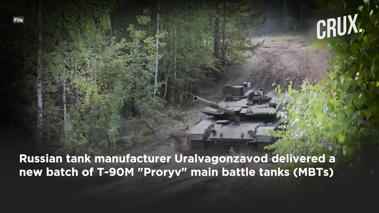 Russia Sends New Batch Of T-90M Tanks To Ukraine War With Rubber Mats As Latest Anti-drone Measure