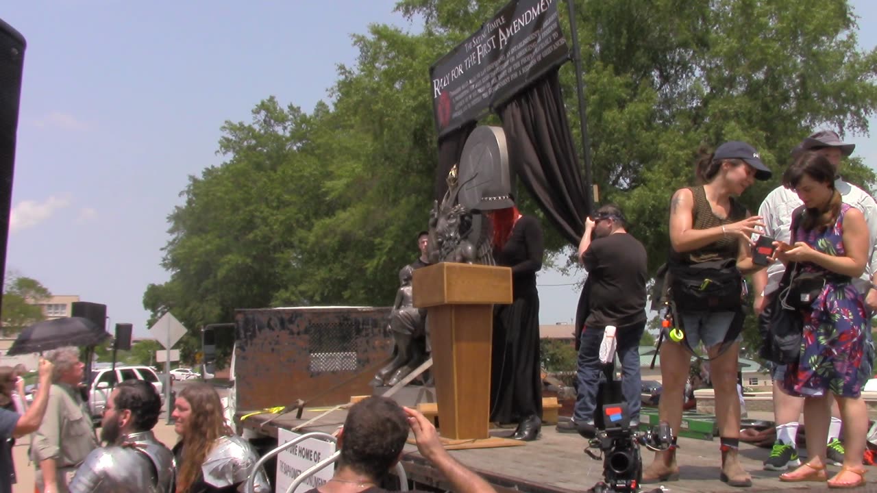 Trans activist supports Satanic Monument & opposes 10 Commandments Monument at AR Capitol