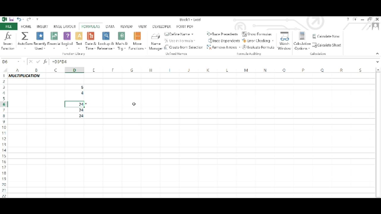 Basic Excel Tutorials - Add, Subtract, Multiply and Divide