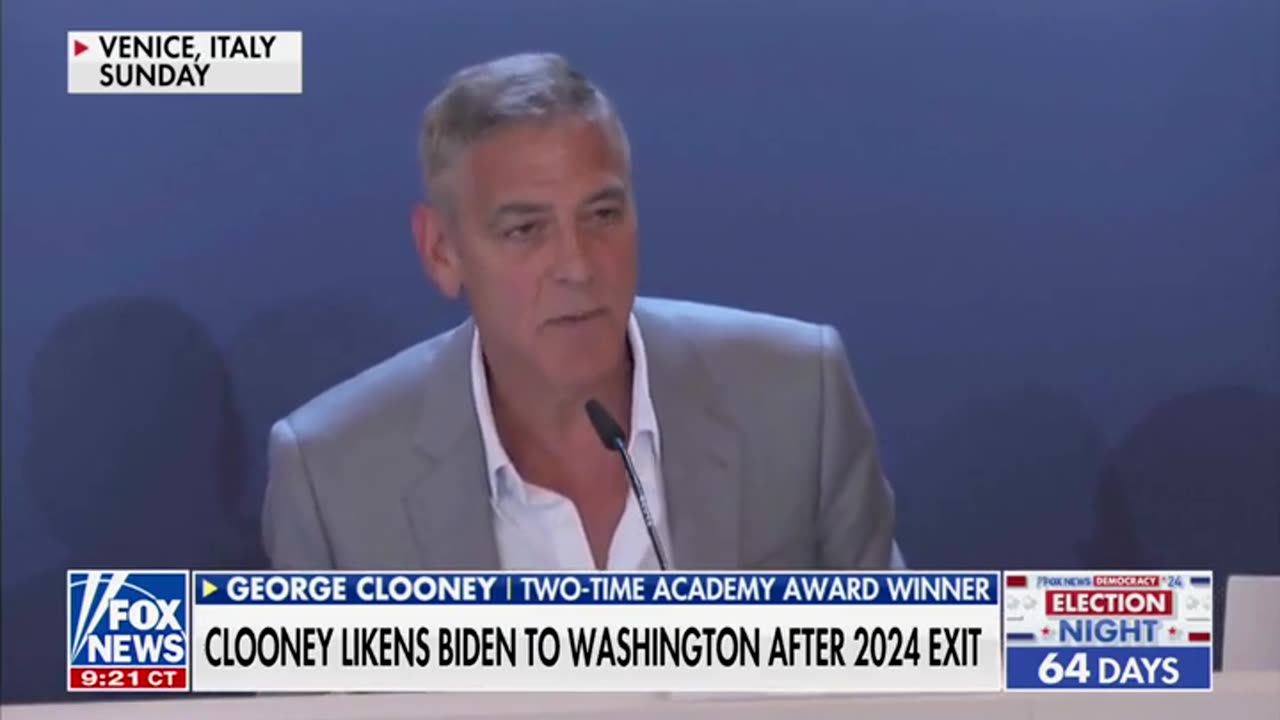 George Clooney's fake praise for Joe Biden