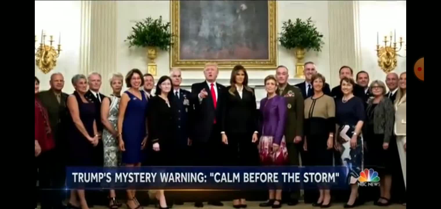 Trump Insinuating A Storm is Coming