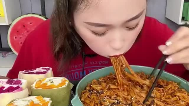 ASMR Mukbang Delicious Eating, ASMR Watering Drop #shorts #ASMR (8)