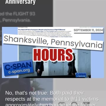 Fact Check: Biden, Harris DID Visit Shanksville Memorial On 9/11 Anniversary