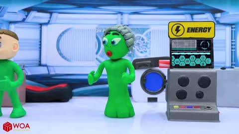 Baby Meets Alien! Spiderman, Frozen Elsa - Epic Animation Play-Doh Adventure!