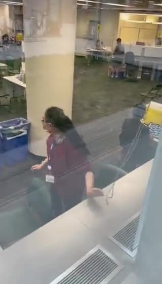 Vaccine clinic in Toronto is completely empty.