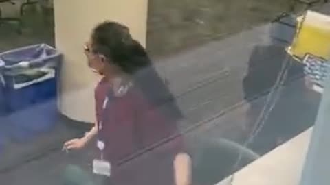 Vaccine clinic in Toronto is completely empty.