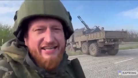 Russian fires Anti Air AA on a Truck