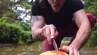 Water balloons being cracked open