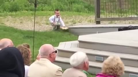 Funny Kid's Ring bearer fails