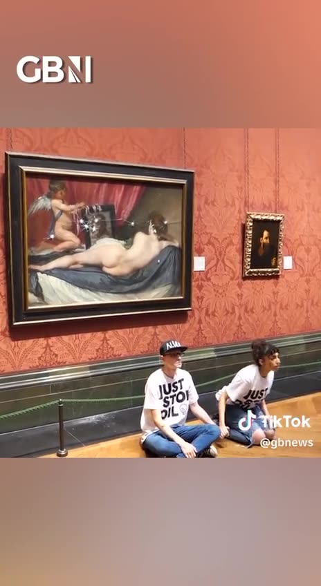 Oil protestors destroy priceless multi-million dollar painting