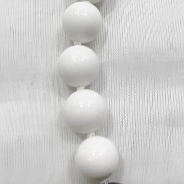 Handmade + Knotting Unique 20” Necklace with White Jade, Matte Onyx. Panther