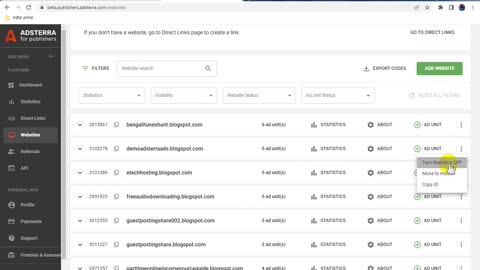 How To Hidden Website Link on Adsterra Dashboard