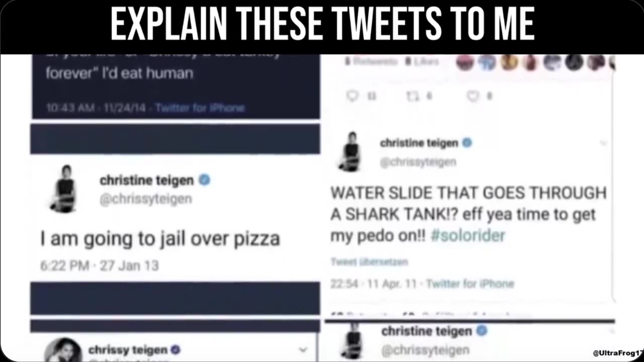 CHRISSY TEIGEN TWEETS - PIZZAGATE IS REAL!