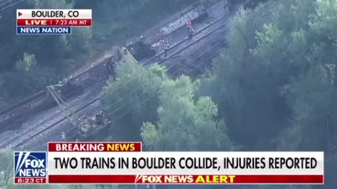 Two trains in Boulder collide